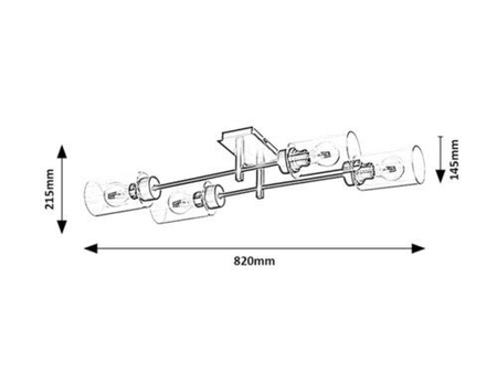 Lampa sufitowa Rabalux Prudence 2672 czarny