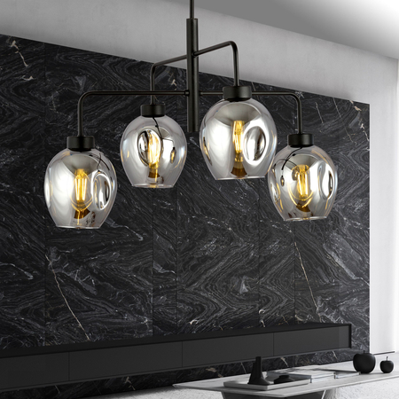 Lampa wisząca LUKKA 4 BLACK/GRAFIT Emibig 1163/4 czarny