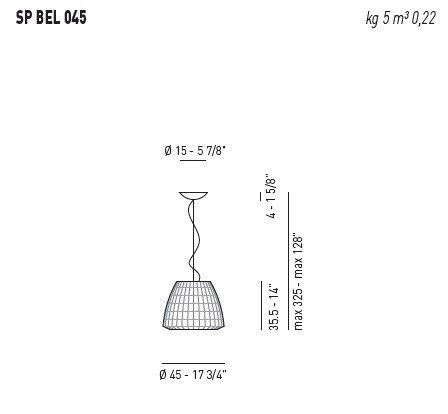Lampa wisząca Axo Light Bell 045 Czarna