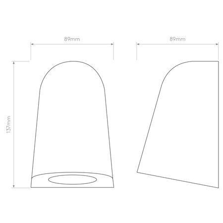 Kinkiet zewnętrzny Astro Mast Light 1317021 Biała Szkliwiona Ceramika