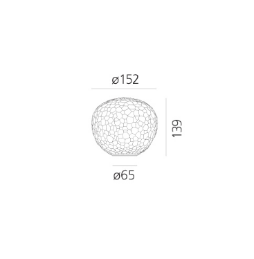 Lampa stołowa Artemide 1703110A Meteorite 15
