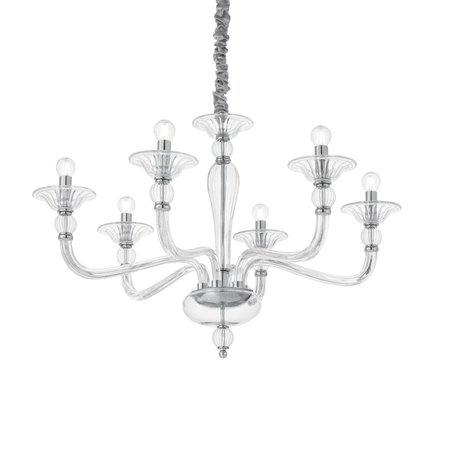 Żyrandol Ideal Lux 159959 Danieli SP6 Trasparente