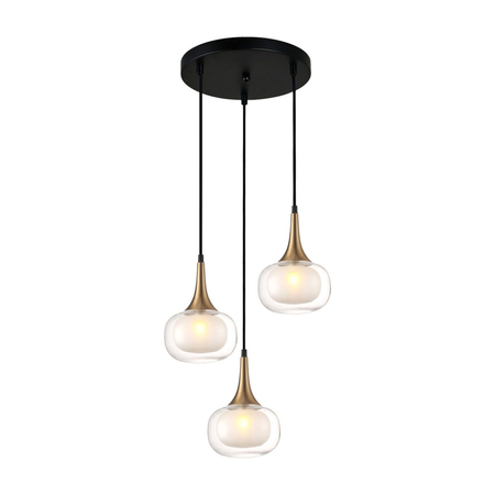 Lampa wisząca Italux Konila PND-99709-3A-BRO-CL Mosiężny
