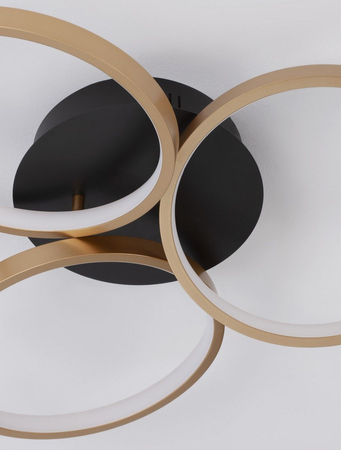 Lampa sufitowa Luces Exclusivas CROIX czarny/złoty LE42656