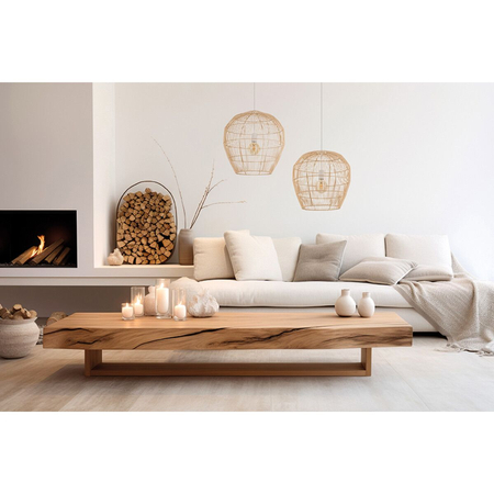 Lampa wisząca Nowodvorski HAITI S 11163 Naturalne drewno Biały