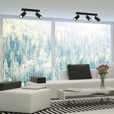 Milagro Lampa sufitowa HUDSON BLACK 2xGU10 MLP8795 CZARNY