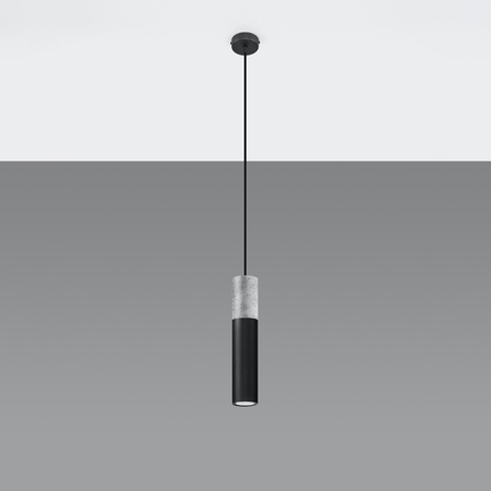 Sollux Lighting Lampa wisząca BORGIO 1 czarny SL.0650