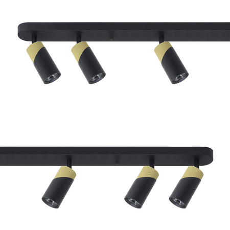 Milagro NEO BLACK GOLD SPOT 6xGU10 ML0283 CZARNY + ZŁOTY