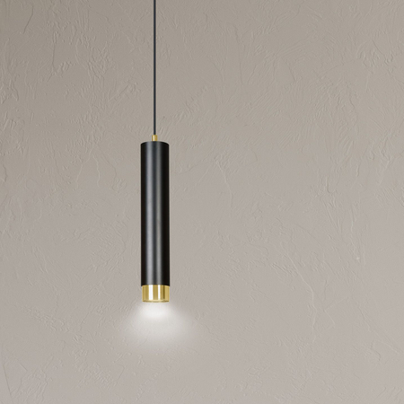 Lampa wisząca KIBO 1 BL/GOLD Emibig 644/1 czarny/złoty