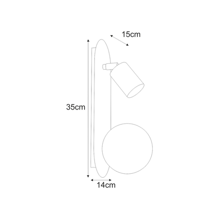 Kinkiet Kaja ARIES K-5482 czarny, grafitowy
