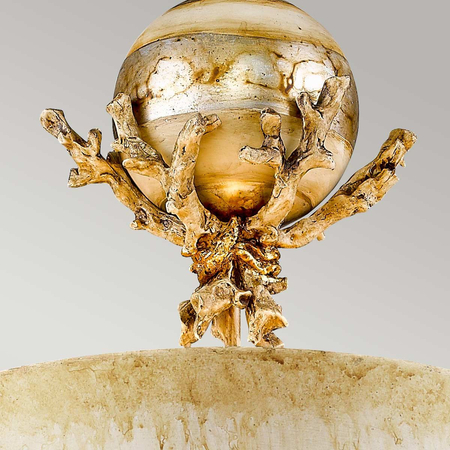 Lampa wisząca Elstead Lighting Trellis beżowy/złoty FB-TRELLIS-P