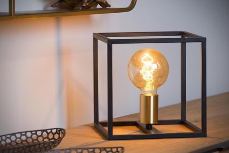 Lampa stołowa Lucide RUBEN 00524/01/30 czarny/złoty