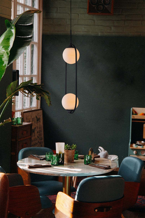 Lampa wisząca PARVA Kaja K-5101 biały/czarny