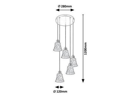 Lampa wisząca Rabalux Hestia 5305 chrom