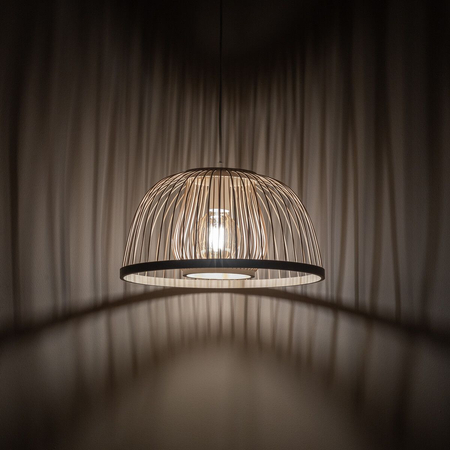 Lampa wisząca Nowodvorski KRABI 11158 Naturalne drewno Biały