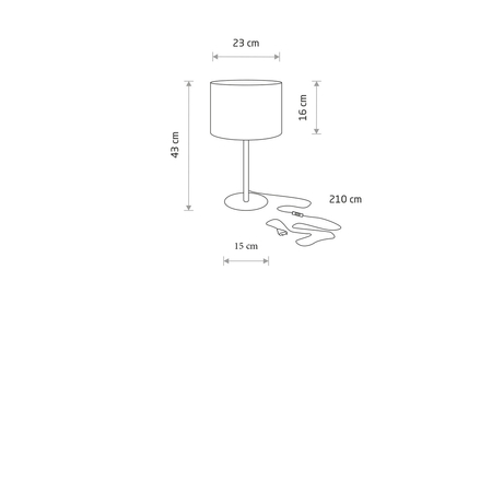 Lampa stołowa Nowodvorski HOTEL MOOD 11786 szary, chrom