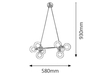 Lampa wisząca Rabalux Briella 2624 chrom