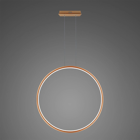 Lampa wisząca Ledowe Okręgi No.1 X 100cm 3k miedziana ściemnialna