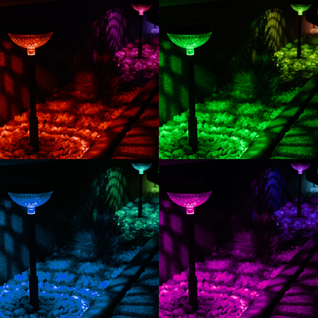 Eko-Light Słupek Solarny Tom RGB IP44 2-pak EKO1452