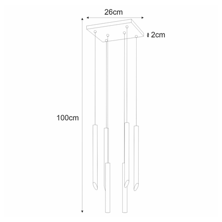 Lampa wisząca MARGUS Kaja K-4068 czarny