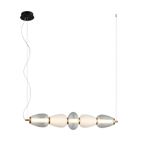 Lampa wisząca Italux PND-74937-5-BK Czarny, biały, przezroczysty