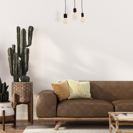 Milagro Lampa Wisząca JACK 3xE27 Orzech MLP4360 Naturalne drewno