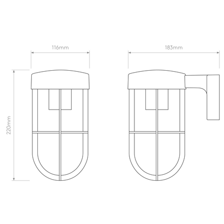 Kinkiet zewnętrzny Astro Cabin Wall 1368003 Antyczny Mosiądz
