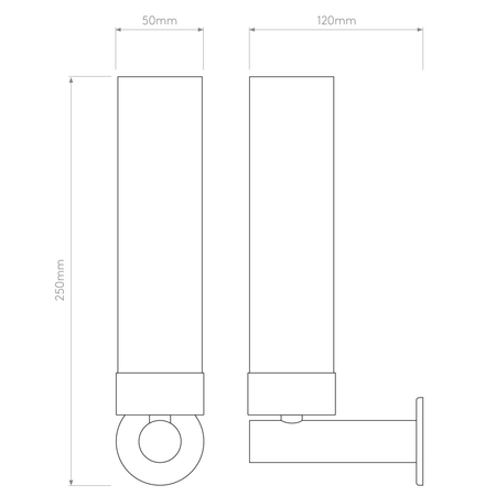 Kinkiet Astro Tube 120 1021001 Polerowany Chrom