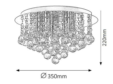 Lampa sufitowa Rabalux Corinna 2616 chrom