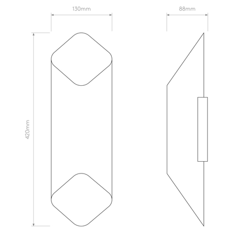 Kinkiet Astro Ako 420 Phase 1481014 Matowy Czarny / Złoty