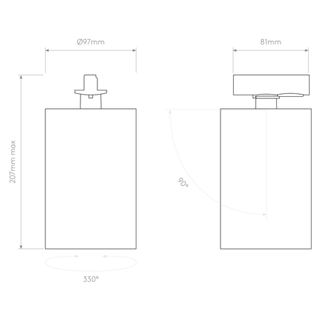 Lampa szynowa Astro Can 100 Track 1396034 Matowy Biały