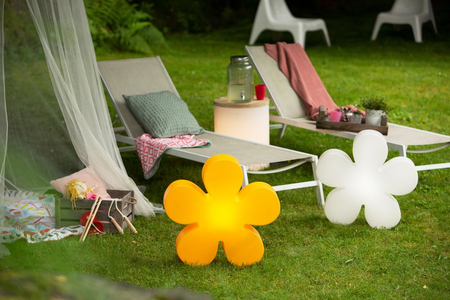 Kwiat LED Lampa zewnętrzna ogrodowa 2700K Biała ciepła Ø40cm zielony 32408W zielony