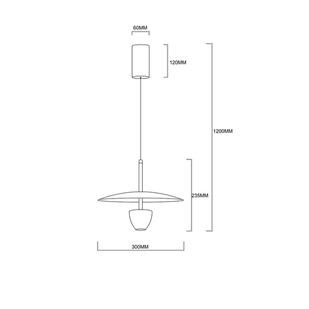 Light Prestige Lampa wisząca Ufo S czarna LED CCT LP-0408/1P S BK