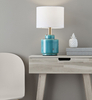 Lampa stołowa Markslöjd COUS 106606 niebieski/biały