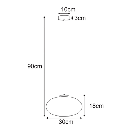 Lampa wisząca Kaja PESO K-5670 biały, czarny
