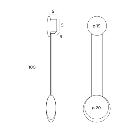 Kinkiet Maxlight W0327 czarny/chrom