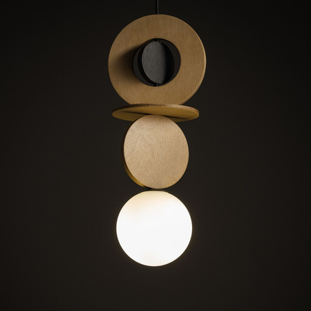 Lampa wisząca Nowodvorski DROPS WOOD A 11173 Naturalne drewno Biały