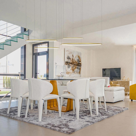 Lampa wisząca Ledowe Okręgi No.4 100cm 3k złota Dali