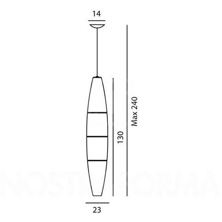 Lampa wisząca Foscarini 0400072-R1-10 Havana