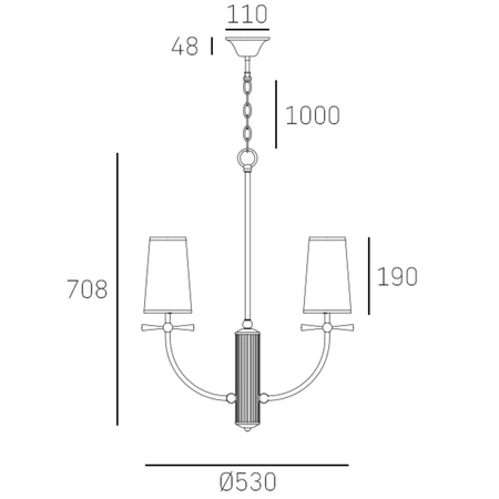 Cosmo Light Lampa wisząca BOW P04190BR