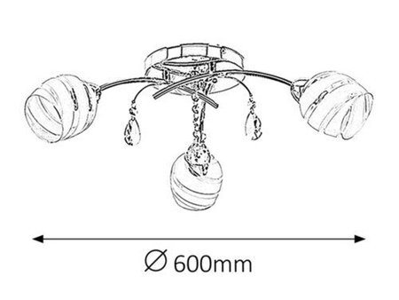 Lampa sufitowa Rabalux Melissa 2621 chrom