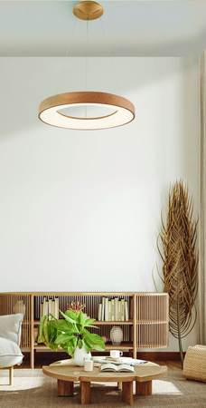 Lampa wisząca SANTANA PENDANT 60 CCT WO + REMOTE CONTROL Azzardo AZ5010 drewniany