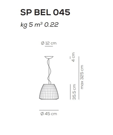 Lampa wisząca Axo Light Bell 045 Żółta