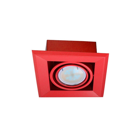 Milagro LAMPA PODTYNKOWA BLOCCO CZERWONY 1x7W GU10 LED ML838