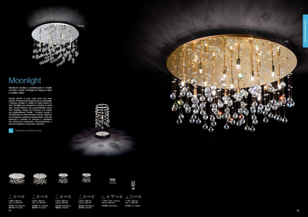 Plafon IdealLux 94663 Moonlight PL5 Oro