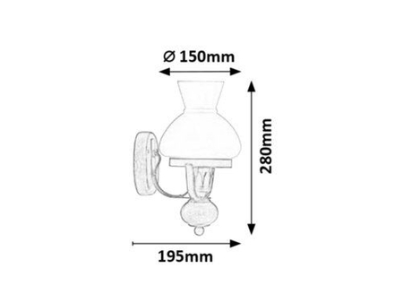 Kinkiet Rabalux Petronel 7077 czarny matowy