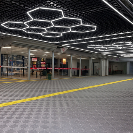 Lampa LED Hexagon Blaupunkt 336W geometryczny panel sufitowy led 4000K CRI90 w kształcie plastra miodu