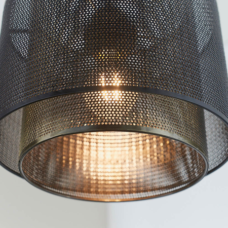 Lampa wisząca Endon Lighting Plexus 72831 czarny/mosiądz