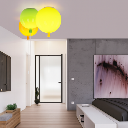 Lampa wisząca Abigali Baloon E27 do pokoju dziecięcego 20cm czerwony