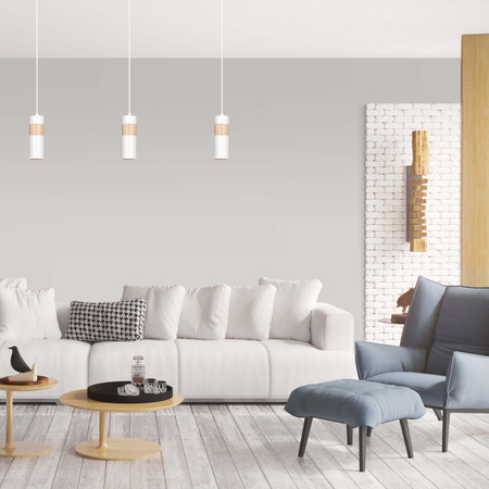 Lampa wisząca AKARI 1 WHITE Emibig 733/1 biały